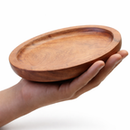 TBBC | Natural Hardwood oval Rolling Tray