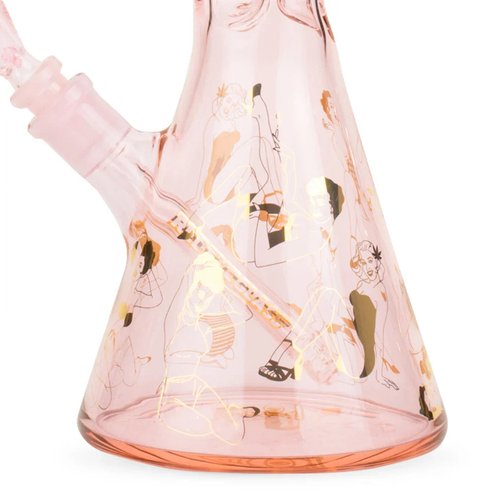 Red Eye Glass® | 15" Pin-Up Beaker Tube – Full Wrap Decal Design [REG038Pi]