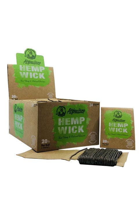 Afghan Hemp Hemp Wick 20 ft Display of 24