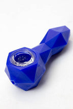Silicone hand pipe with multi holes glass bowl ( GP1538 )