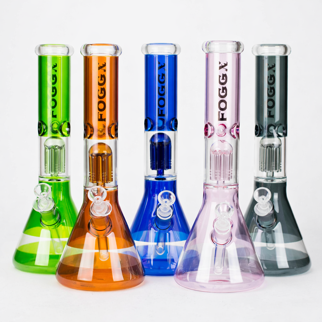 FOGGX | 14" Colored Glass Water Pipe with Percolator [FTLL09] Secondary image