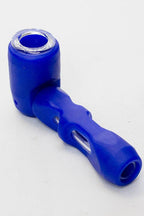 Silicone hand pipe with multi holes glass bowl and tube ( GP1537 )