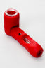 Silicone hand pipe with multi holes glass bowl and tube ( GP1537 )