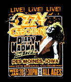 Ozzy Osbourne | “Live” Short Sleeve Unisex Black T-Shirt – Officially Licensed Rock Band Tee