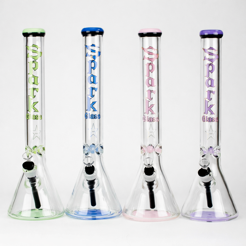 Spark  | 18" 9 mm glass water bong with thick base