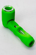 Silicone hand pipe with multi holes glass bowl and tube ( GP1537 )