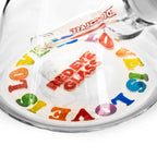 Red Eye Glass® | 12" Rainbow Love Beaker Base Water Pipe – 7mm Thick [REG091]