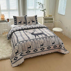 Lodge Collection 3pcs King size reversible quilt bed set [6120]