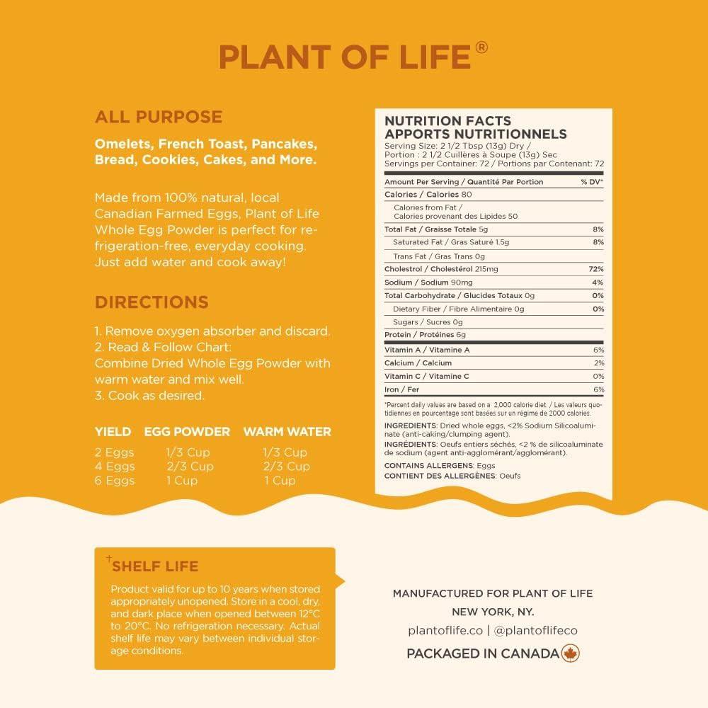 Plant of Life | Whole Egg Powder 2 lbs