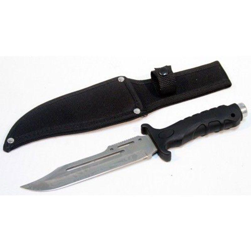 10.5″ Hunting Knife Black Handle and Black Sheath [6418] Main image