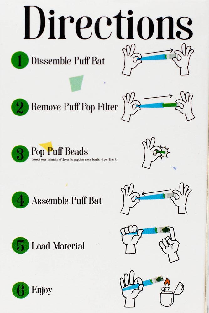 Randy's Puff flavored filter bats display