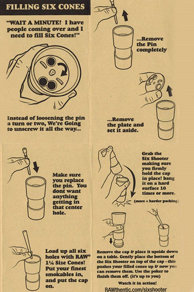 Raw six shooter for Lean size cones