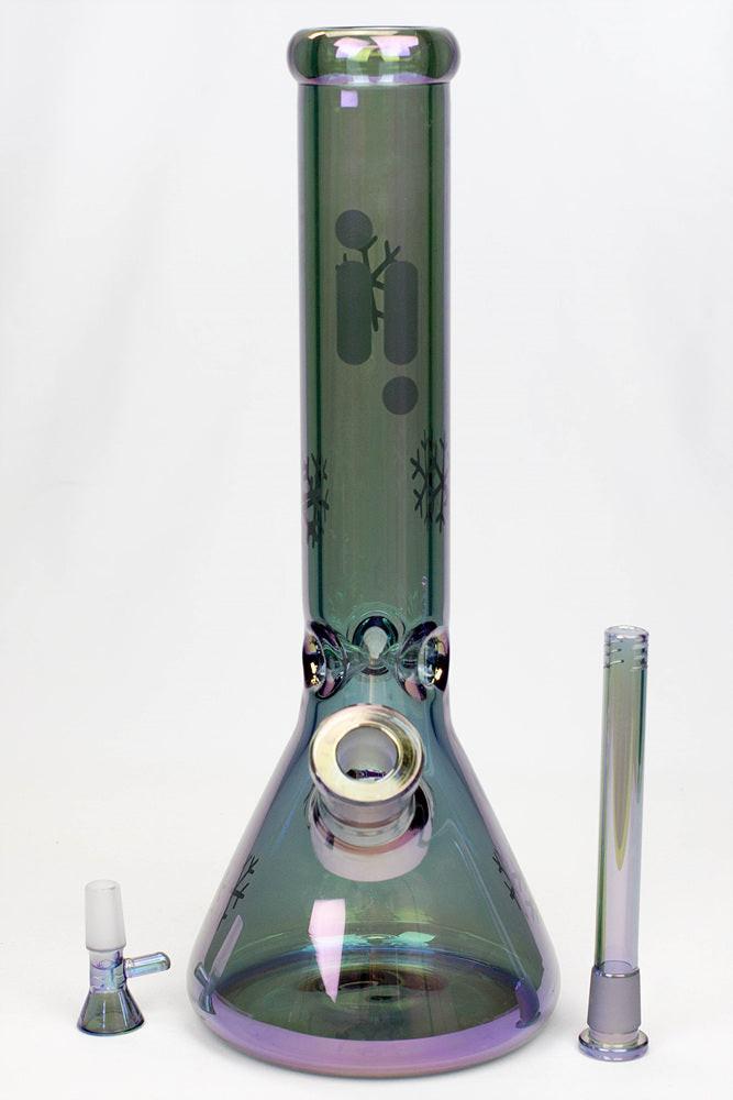 14" Infyniti Snowflake 7 mm metallic glass bong ( GP1589 )