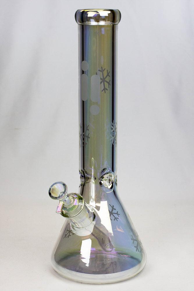 14" Infyniti Snowflake 7 mm metallic glass bong ( GP1589 )