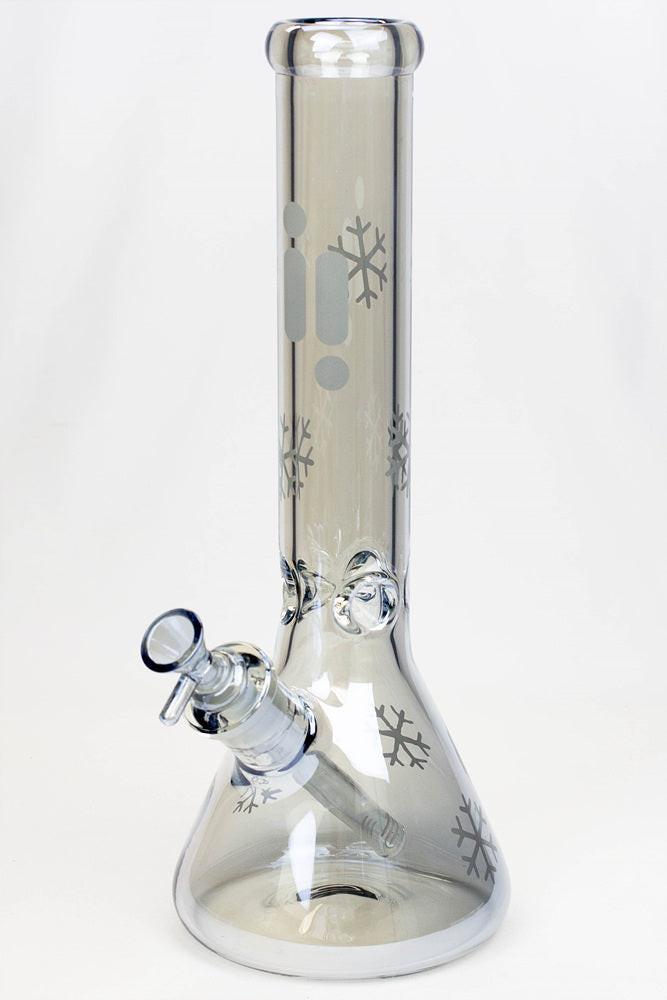 14" Infyniti Snowflake 7 mm metallic glass bong ( GP1589 )