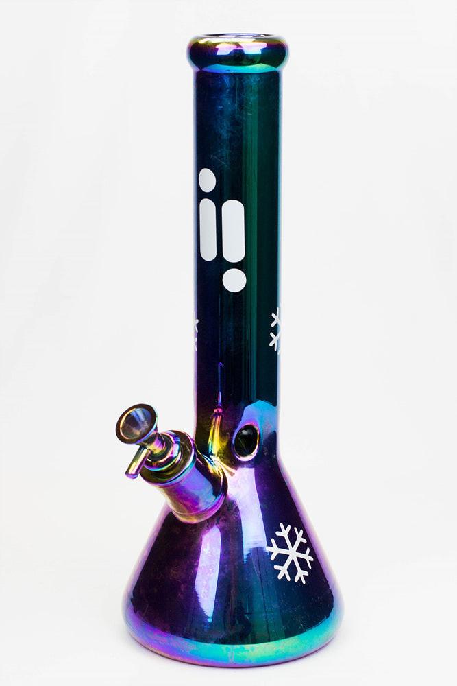 14" Infyniti Snowflake 7 mm metallic glass bong ( GP1589 )