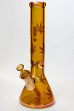 14" Infyniti leaf 7 mm metallic glass water bong (GP1587)