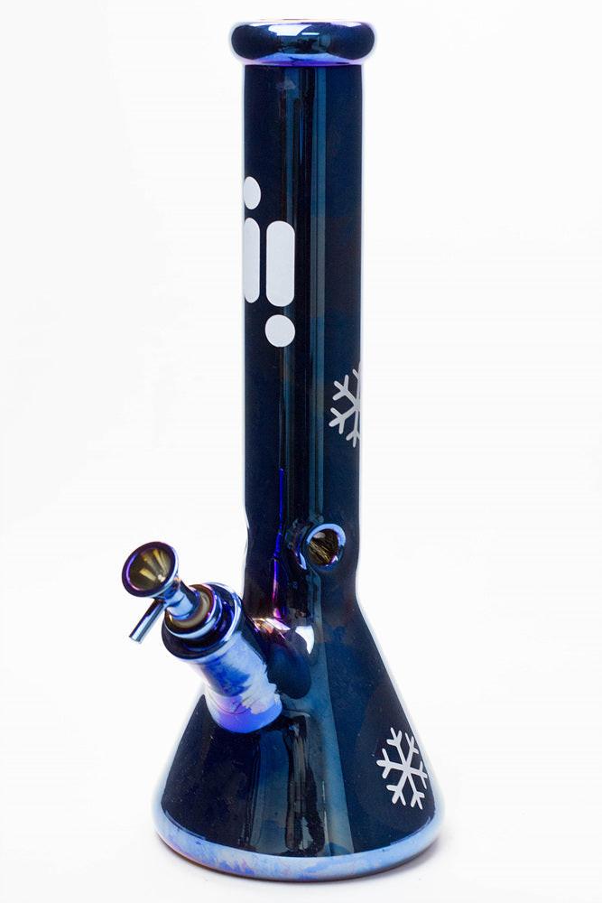 14" Infyniti Snowflake 7 mm metallic glass bong ( GP1589 )