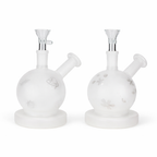 5" Frosted Glass Bubbler