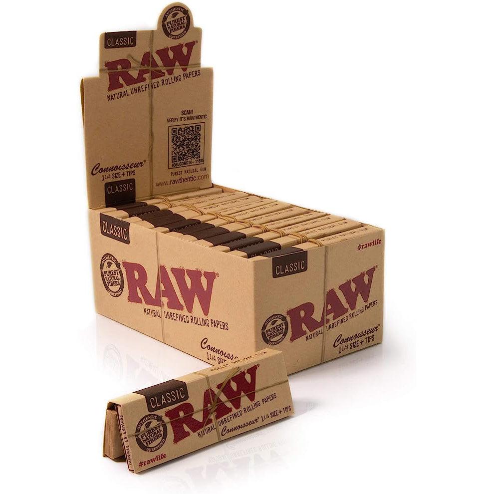 RAW Classic Connoisseur 1¼ Rolling Paper w/Tips Main image