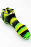 Multi colored Silicone hand pipe with glass bowl