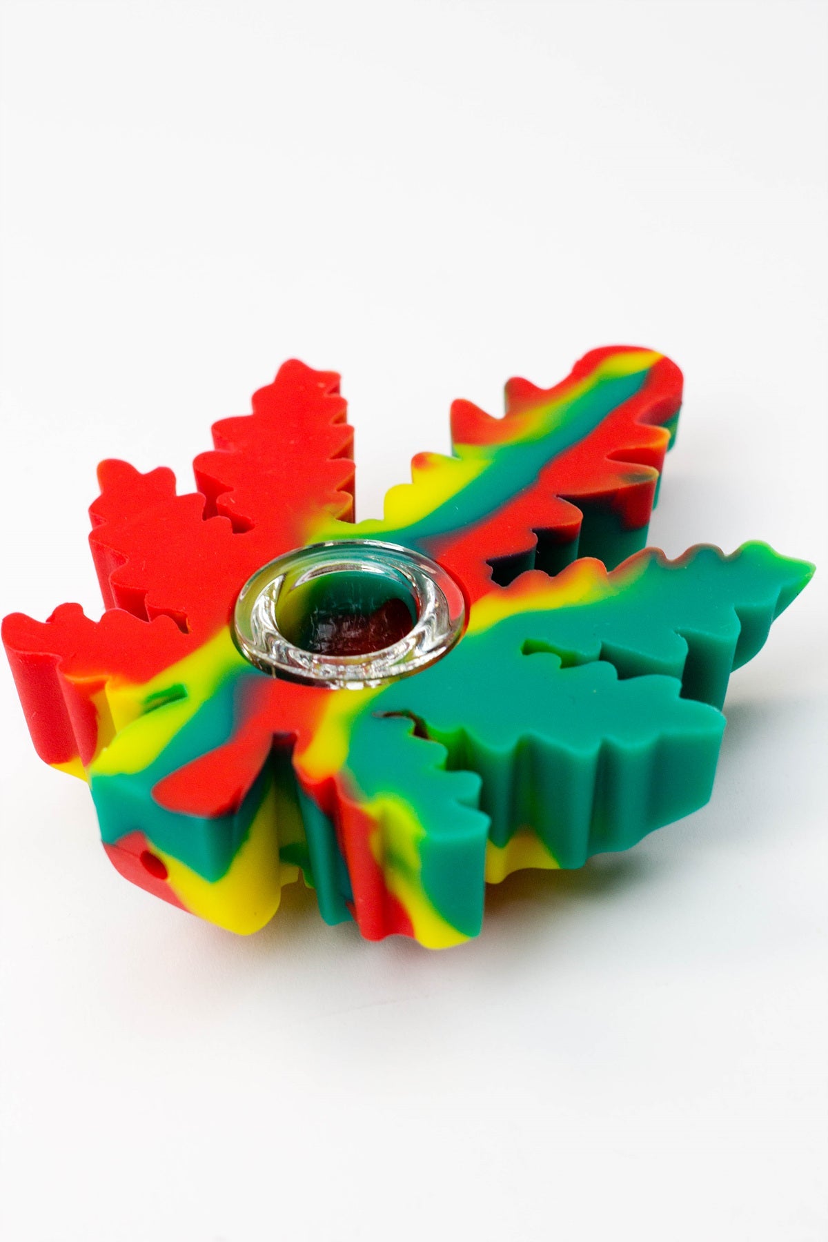 Leaf Silicone hand pipe with glass bowl Secondary image