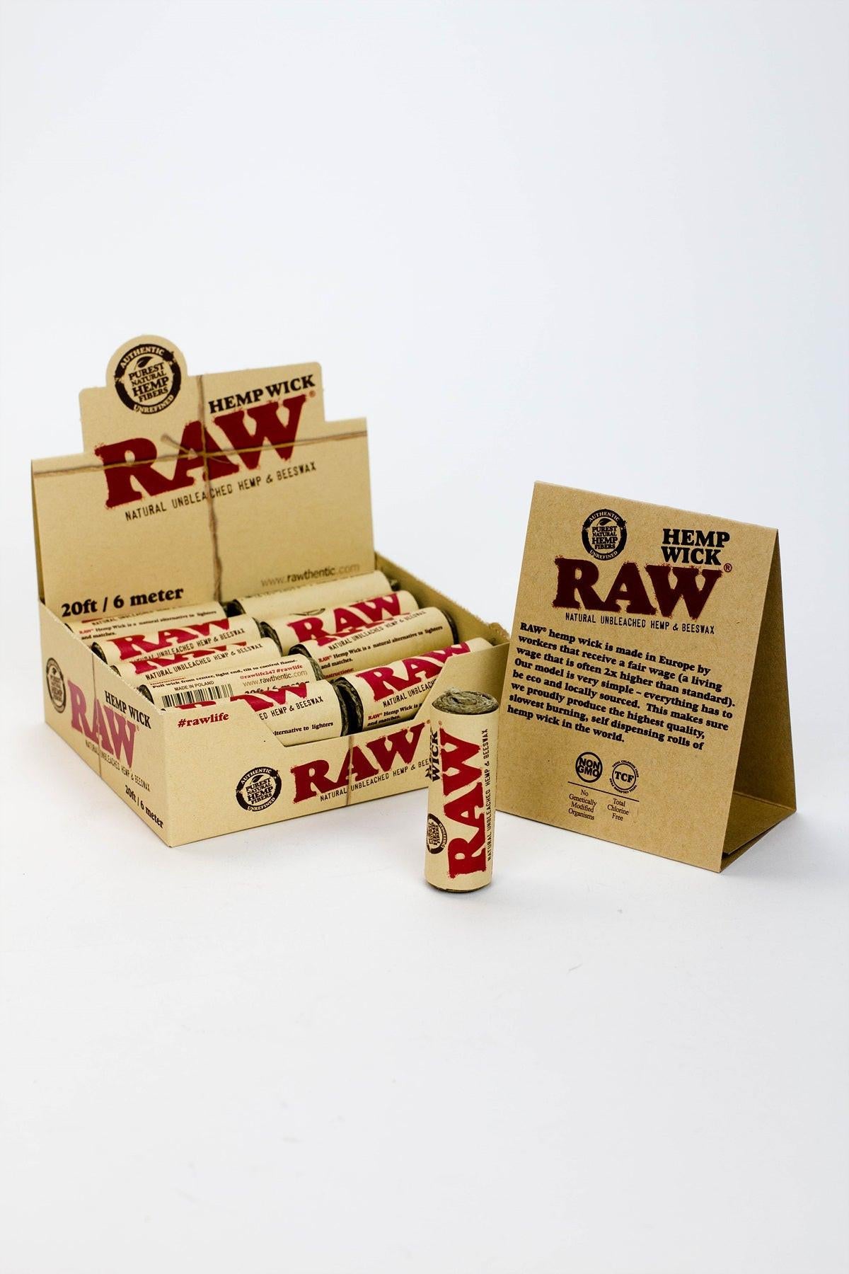 Raw Hemp Wick 20 ft / 6m Display of 20 Main image