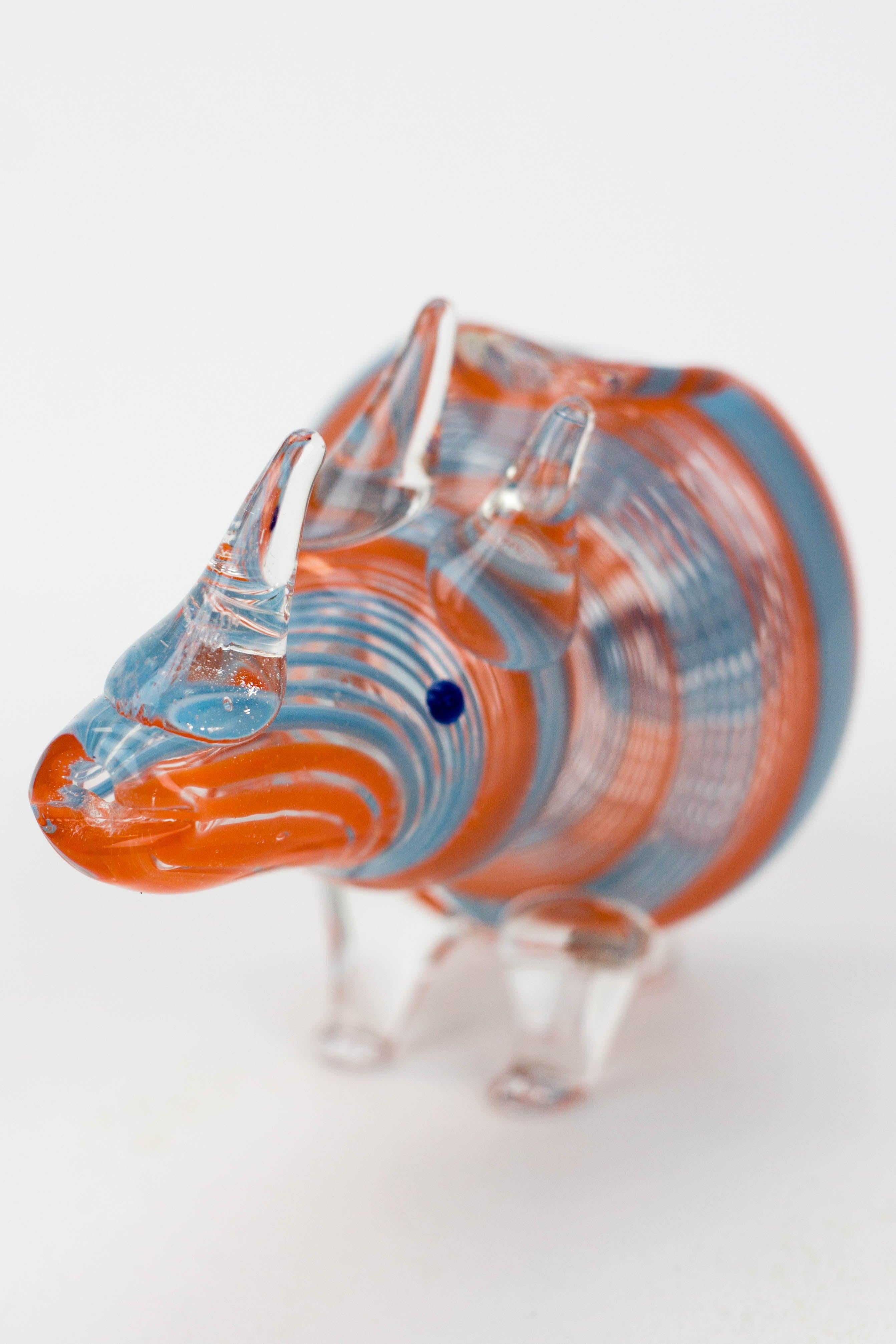 Standing Rhino glass hand pipe Secondary image