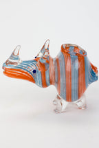 Standing Rhino glass hand pipe