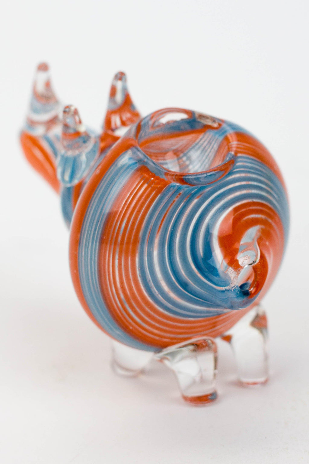 Standing Rhino glass hand pipe