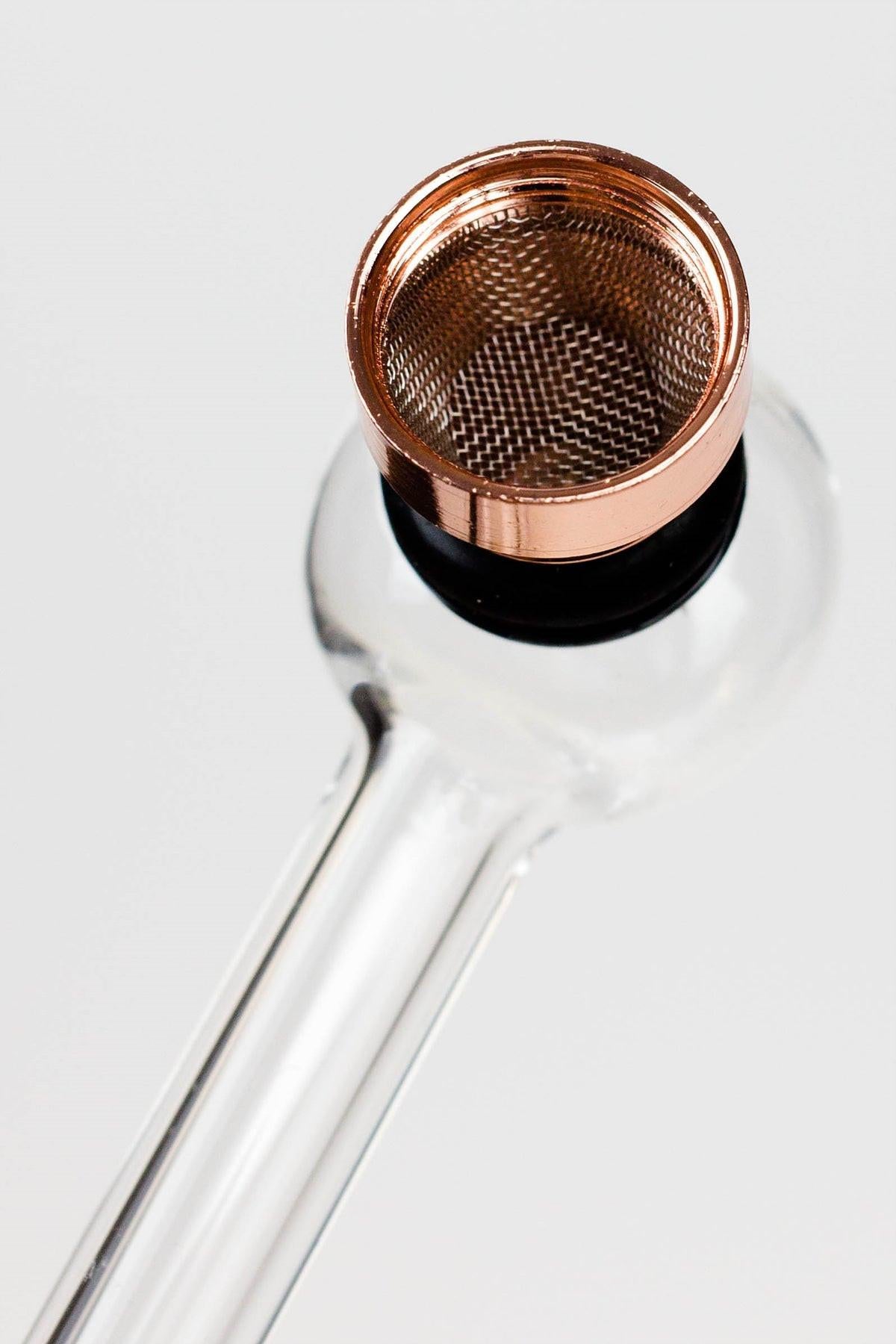 5.5" Glass tube pipe TP001 with metal screen Box of 24 Secondary image