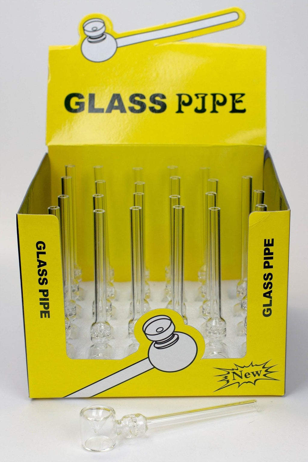 5.5" Glass tube pipe TP002 Box of 24