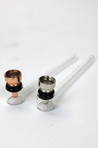 5.5" Glass tube pipe TP004 with metal screen Box of 24