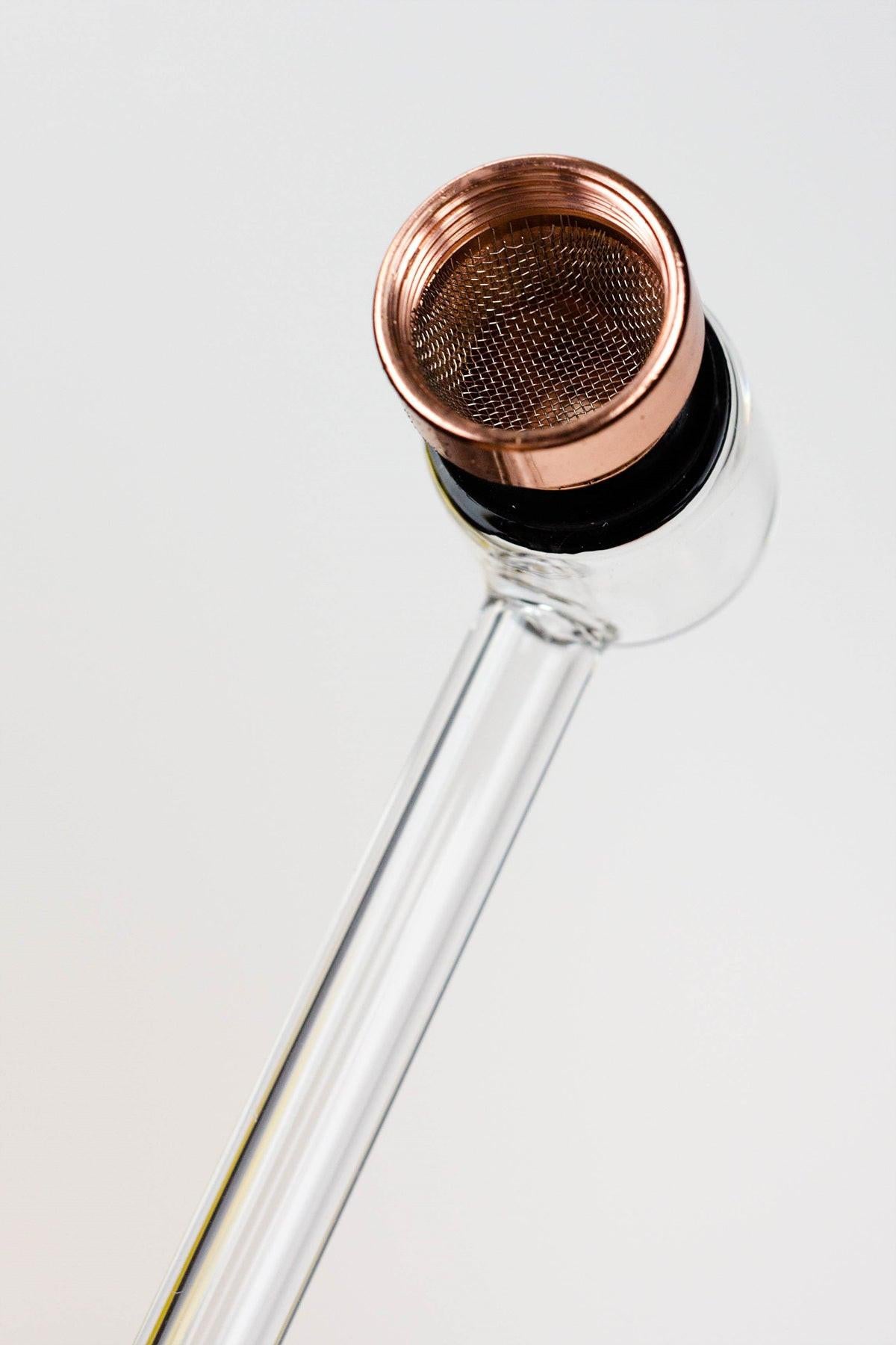 5.5" Glass tube pipe TP004 with metal screen Box of 24