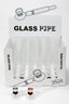 5.5" Glass tube pipe TP005 with metal screen Box of 24