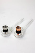 5.5" Glass tube pipe TP005 with metal screen Box of 24