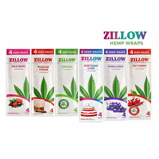 Zillow | Hemp Wraps – 4 Count (20 Packs / Box).