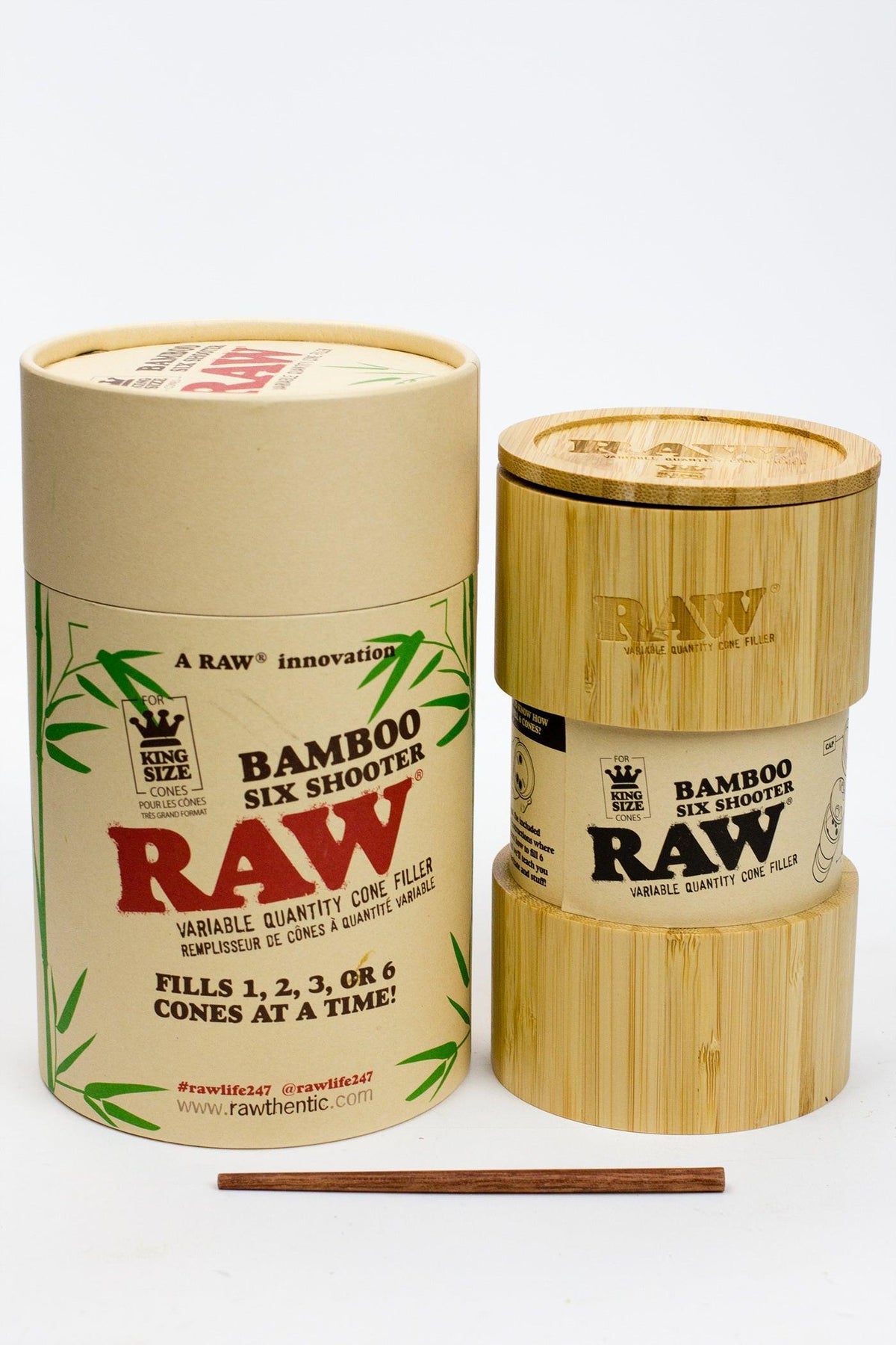 Raw Bamboo six shooter for King size cones Main image