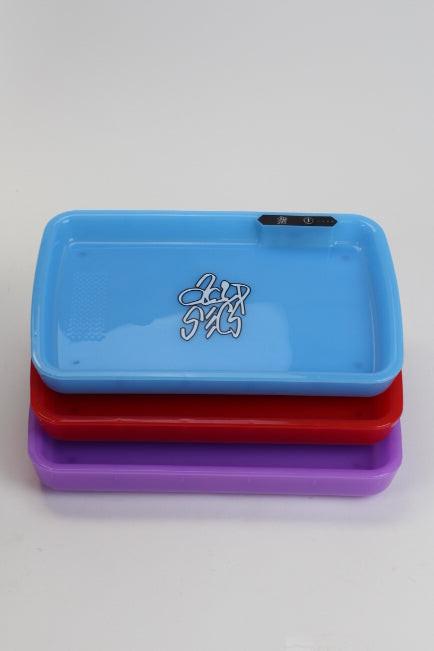 Acid Secs LED Rolling Tray with Grinding Pad