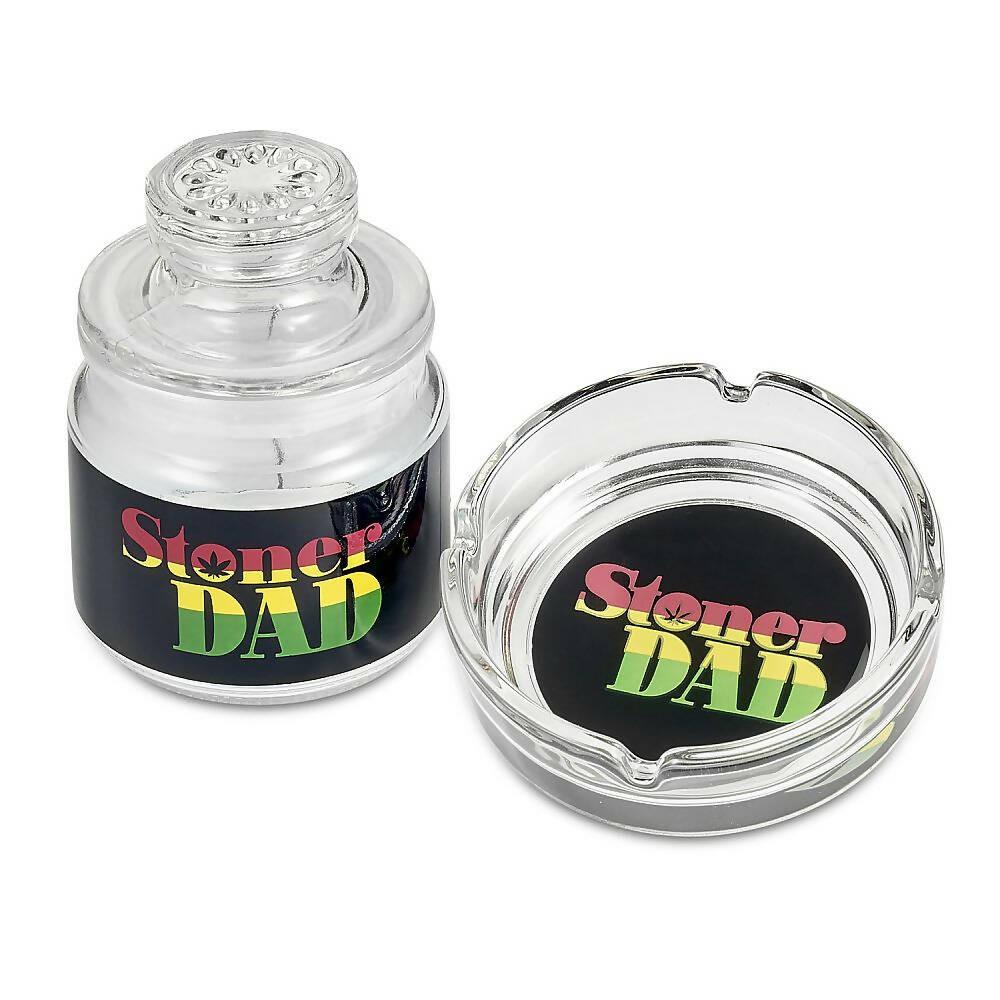 ASHTRAY AND STASH JAR SET - STONER DAD DESIGN Main image