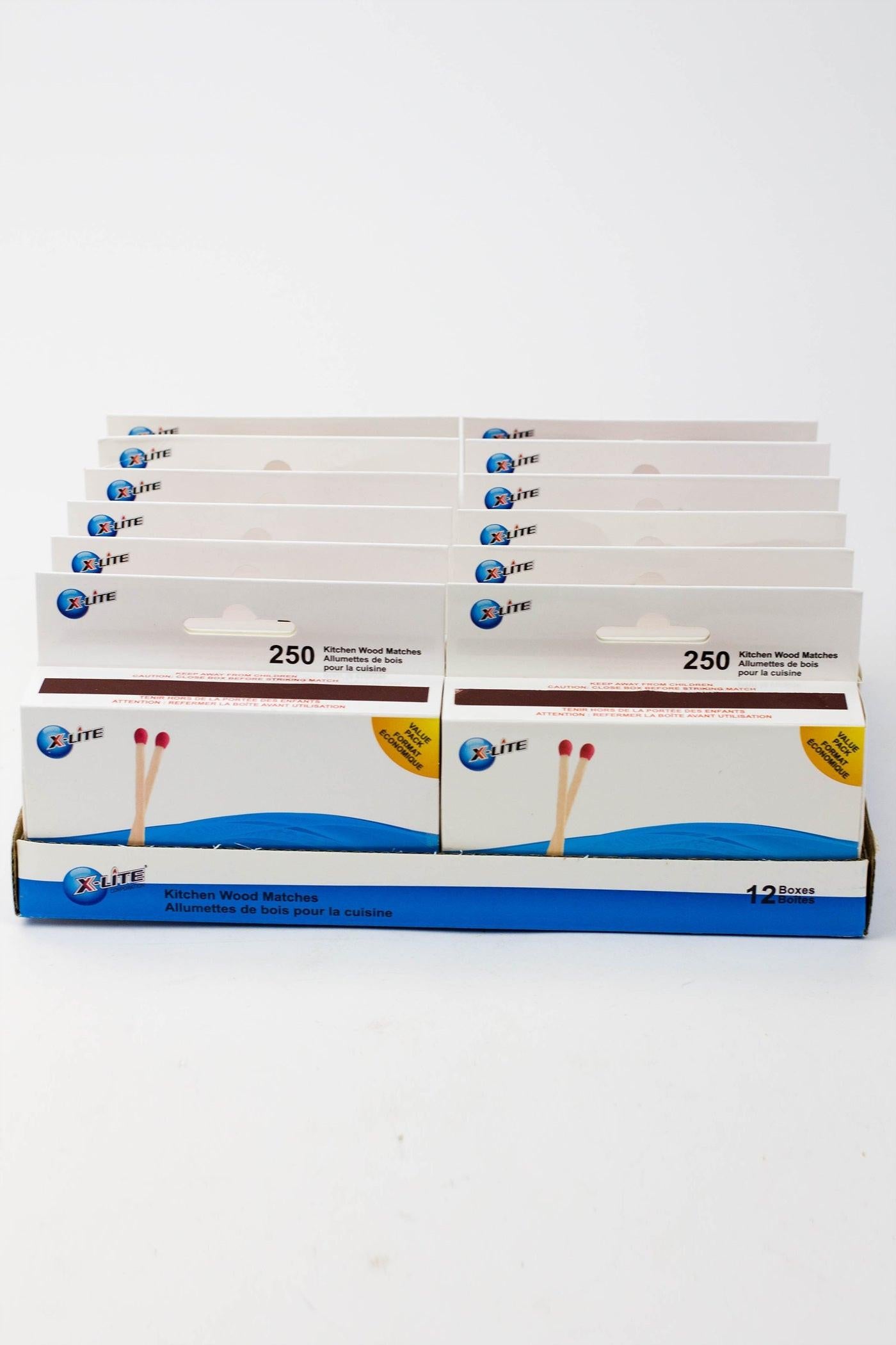 X-lite 250 kitchen wood matches MAT-250 Box of 12
