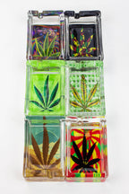 Rectangle glass ashtray Box of 6