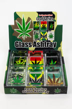 Rectangle glass ashtray Box of 6