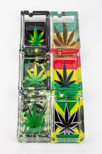 Rectangle glass ashtray Box of 6
