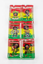 Rectangle glass ashtray Box of 6