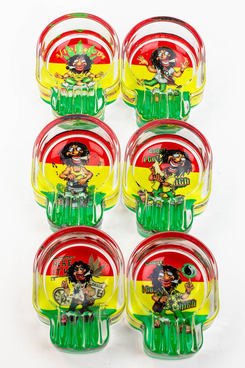 Skull shape glass ashtray Box of 6 Secondary image