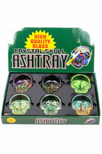Skull shape glass ashtray Box of 6