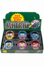 Skull shape glass ashtray Box of 6