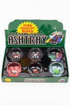 Skull shape glass ashtray Box of 6