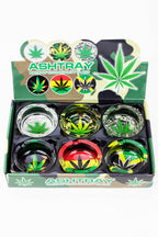 Round glass ashtray Box of 6